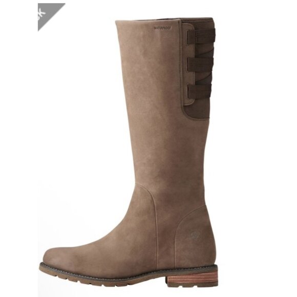 Ariat Shoes - SOLD Ariat Clara H2O Work Boots Women 7.5 Brown Real Leather Tall Equestrian Ful